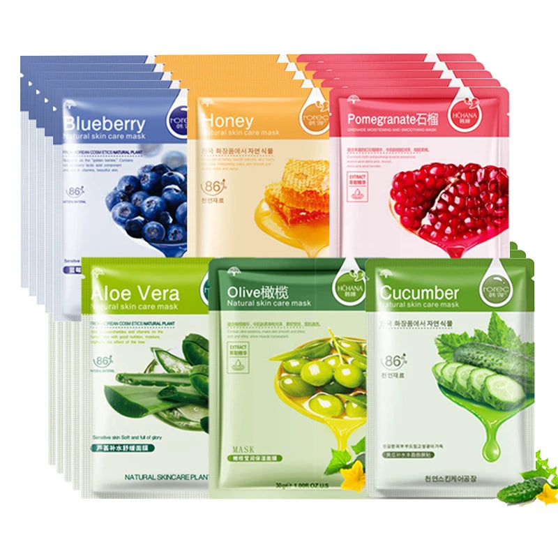 Natural Plant Facial Masks Moisturizing, Oil Control, Anti-Aging - Image 7