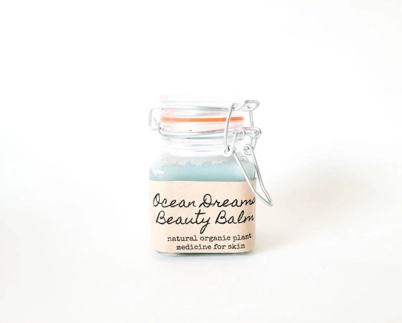 Facial Night Balm ~ Organic Face Beauty Balm ~ Blue Tansy Chamomile & Yarrow ~ Ocean Dreams