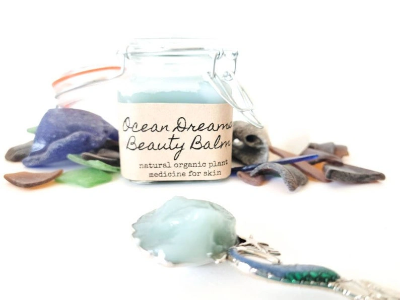 Facial Night Balm ~ Organic Face Beauty Balm ~ Blue Tansy Chamomile & Yarrow ~ Ocean Dreams - Image 4